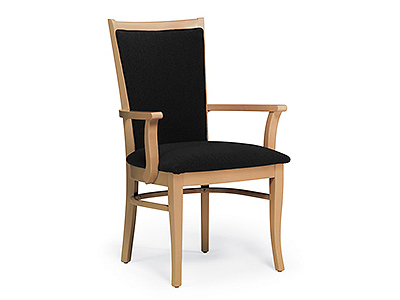 Wood Frame with Arms-Upholstered Seat & Back